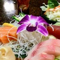 Shogun'S Sashimi Plate · Come with house salad. Chef's choice of 20 pieces of assorted sashimi.