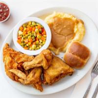 Fried Chicken · Freshly made fried chicken. Breast, wing, leg and thigh