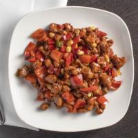 Kung Pao Chicken · Spicy. Peanuts, red bell peppers, dry chili peppers, green onions, and white meat chickens s...