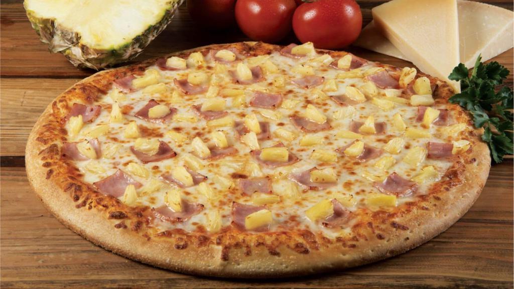 Hawaiian Pizza · The salty and sweet treat!!! fresh pineapple and delicious cooked ham!!