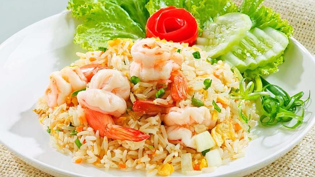 Thai Fried Rice · Choice of veggie or meat with broccoli, cucumber, tomatoes, onions, cabbage and egg.