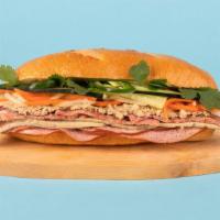 Banh Mi Combo · Your choice of banh mi sandwich with spring rolls or egg rolls and a drink.