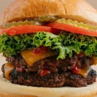Classic Double Cheeseburger · Certified Angus Beef.  Our classic double cheeseburger is served on a delicious Brioche Bun ...