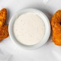 Jalapeño Poppers · Served with ranch or bleu cheese dressing.