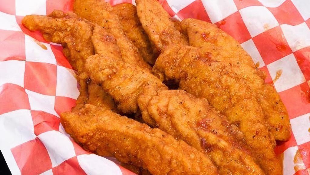 5 Piece Chicken Strips · 5 strips tossed in your favorite JWI wing sauce
