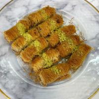 Kataifi Walnut · 10 pieces of kataifi dough rolls filled with finely chopped walnuts and cinnamon and drizzle...