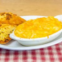Mac And Cheese Side · includes garlic bread