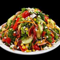 Build Your Own Salad · Choose your greens, up to 8 toppings, and your favorite dressing.  Add an optional protein f...