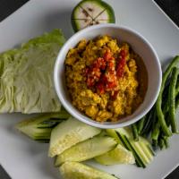 Prahok K'Tiss · A traditional Cambodian dip made with ground chicken simmered with kroeung, prahok, coconut ...