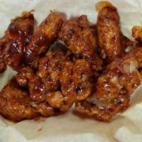 Wings (10 Pcs.) · 10 Traditional bone in wings. Served with ranch on the side.