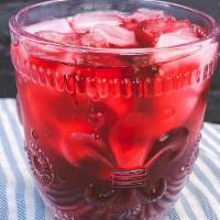 Iced Hibiscus Tea (Sugar Free) · house brewed hibiscus tea blend, sweetened with monkfruit