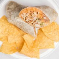 Burrito - Combination · Includes choice of meat, beans, rice, fresh onions, cilantro and hot or mild salsa. A comple...