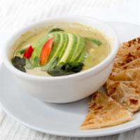 Avocado Curry (No Rice)  · Recommend hot gluten free spicy red panang curry paste, coconut milk, soft tofu, carrot, pea...