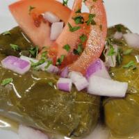 1 Lb. Dolma  · 1 pound of Rice, Veggies and Mediterranean herbs wrapped in Grape leaves.