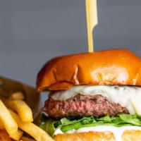 Cheeseburger · hormones - antibiotics free chuck, fontina, avocado, arugula, aioli mustard- fries.