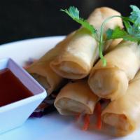 Vegetable Spring Rolls · Crispy spring rolls filled with shredded Vegetables