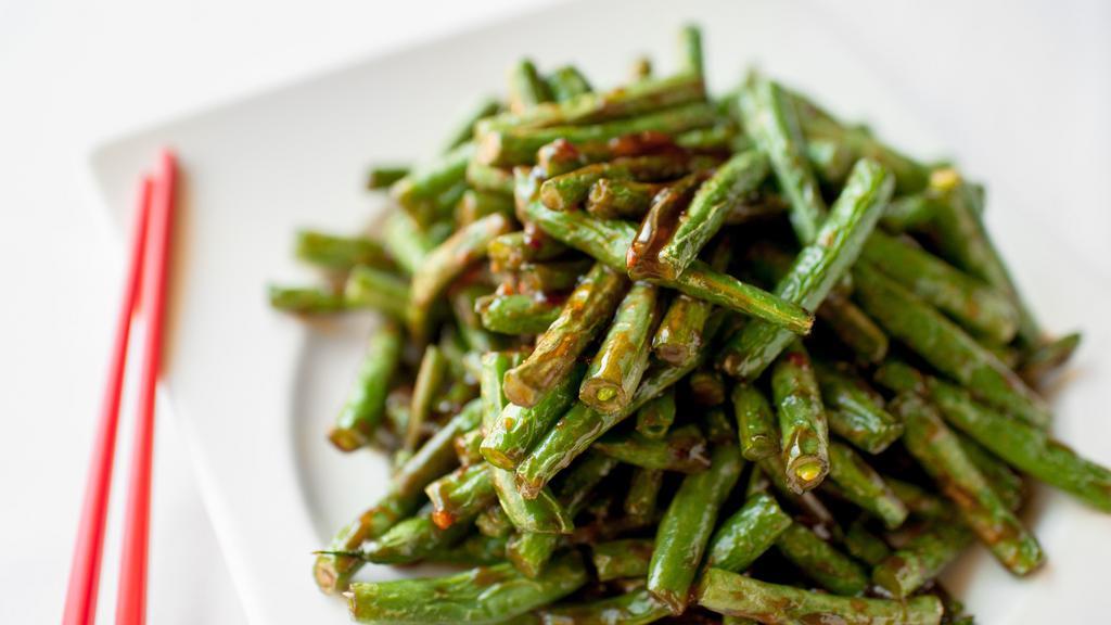 Garlic Chili Green Beans · Fat’s own recipe, an all time guest favorite