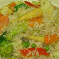 Vegetable Fried Rice · Fried rice with assorted fresh vegetables.