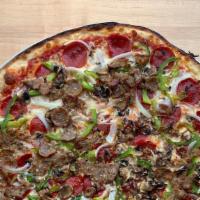 Large Supreme · Pepperoni, Italian Sausage, Mushroom, Bell Pepper & White Onion