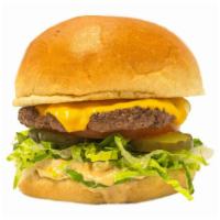 Cheeseburger · Most popular. 1/4 pound 100% fresh beef, American cheese, shredded iceberg lettuce, tomato, ...