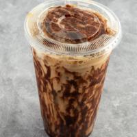 Iced Mocha Latte · Small with 1 shot espresso
Large with 2 shots espresso