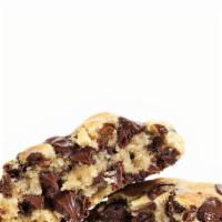 Chocolate Chip · OUR BEST SELLING FLAVOR! CAN'T BEAT A CLASSIC. Semi-sweet chocolate chips. 
Each cookie weig...