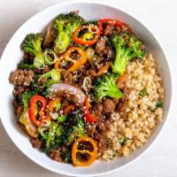 Thrive Impossible Beef And Broccoli Bowl · Impossible “beef