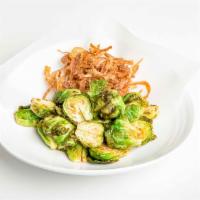 Brussel Sprout · Lightly fried brussel sprouts tossed with sweet soy sauce.