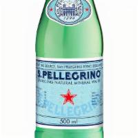 San Pellegrino Sparkling Mineral Water · Size 0.5 ltr, plastic bottle.