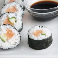 Salmon & Cucumber Roll · 8 pcs.

Consuming raw or undercooked meats, poultry, seafood, shellfish or eggs may increase...
