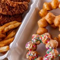 Chicken Strips (3 Pieces) · 3 Tenders + Fries + Dipping Sauce