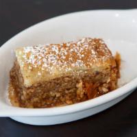 Homemade Baklava · Greek sweet pastry made with walnuts and phyllo with syrup.