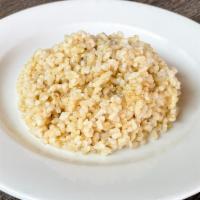 Side Brown Rice · Organic, no oil or salt added. Vegan, vegetarian and gluten free.