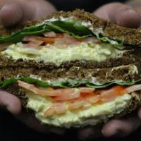Egg Salad Sandwich · EGG SALAD, MAYO, LEAF LETTUCE, TOMATO ON MULTIGRAIN.