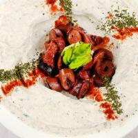 Lebneh W/Olives (Medium) · Creamy yogurt with mint and garlic.