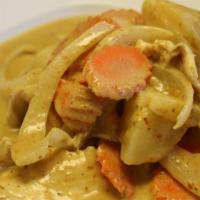 Yellow Curry · Includes steamed rice.