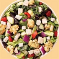 Grilled Chicken Mediterranean Salad · This Mediterranean-inspired Signature features a recommended base of our Super Greens Blend....