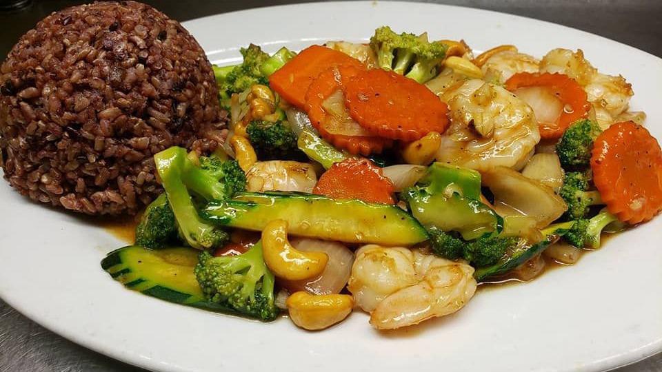 Mixed Vegetables · Vegan and Gluten free option. Sautéed mixed vegetables: broccoli, cabbage, zucchini, carrot, mushroom, with garlic sauce.