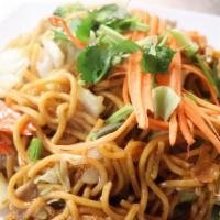Chowmein · Soft egg noodles sauteed with cabbage, carrots and broccoli.