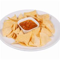 Chips & Salsa · Served with fresh Housemade Yellow Corn Chips and Housemade Salsa.
