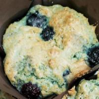 Muffin - Blueberry Poppyseed · Fresh Blueberries, Lemon Juice and Poppyseeds.  A delicious flavor combo, that's Gluten Free.