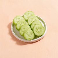 Cucumbers · Fresh cucumber slices. (8 pieces)