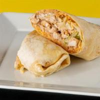 Burritos · Flour tortilla filled with rice, beans, lettuce, cotija cheese and your choice of chicken, s...
