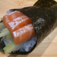 Salmon Hand Roll · Salmon, Cucumber