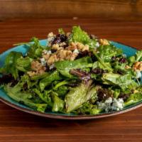 Privateer Salad (Half) · Mixed greens, privateer vinaigrette, danish blue cheese, candied walnuts, dried currants and...