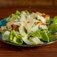 Caesar Salad (Half) · Romaine hearts, house caesar, garlic croutons, Parmesan.
