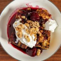 Bread Pudding · Cranberries, seasonal jam, allspice whipped cream, candied walnuts