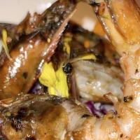 Prawns · Garlic, lemon, chili, pea puree, pickled cabbage.

Eating raw or undercooked meat, poultry, ...