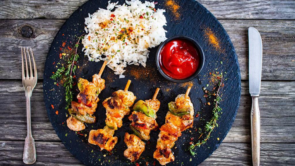 Chicken Kebab · Tender, marinated grilled chicken served à la carte. Add on any of our authentic, house-made sides and sauces and make it a meal!