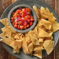 Salsa & Chips · Choice of salsa, served with freshly fried  tortilla chips seasoned with salt and lime.